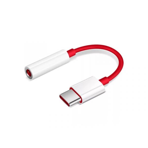 ONEPLUS audió adapter kábel (3.5mm jack aljzat - Type-C), piros (57983104916)